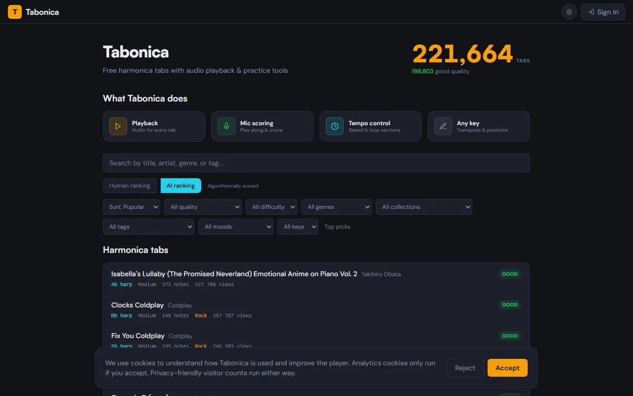 tabonica.com — Таби для губної гармошки